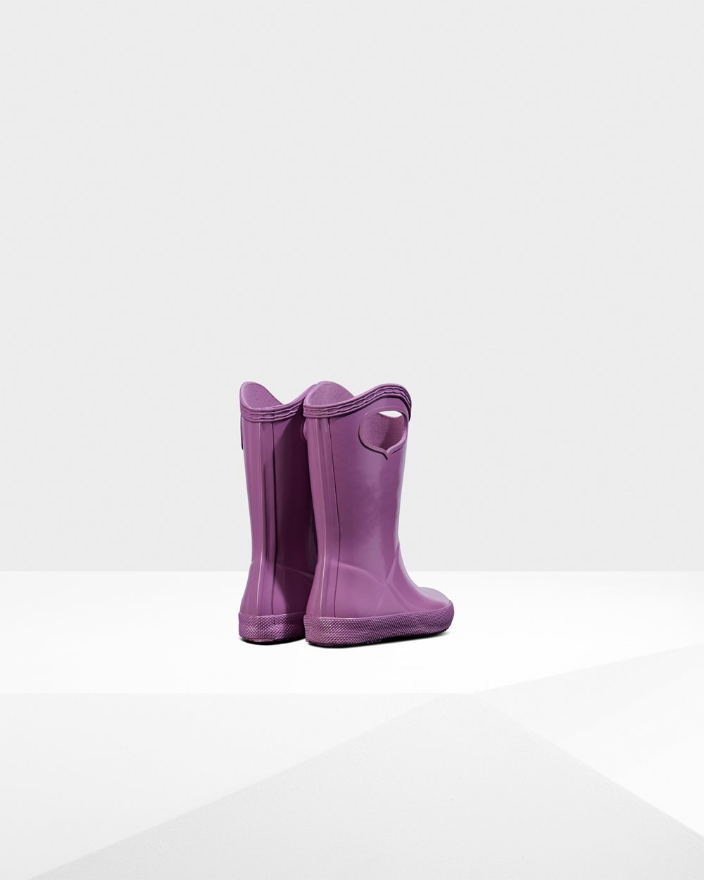 Bottes de Pluie Hunter Original First Classic Grab Handle Gloss Enfant Violette OEKTPYF-89